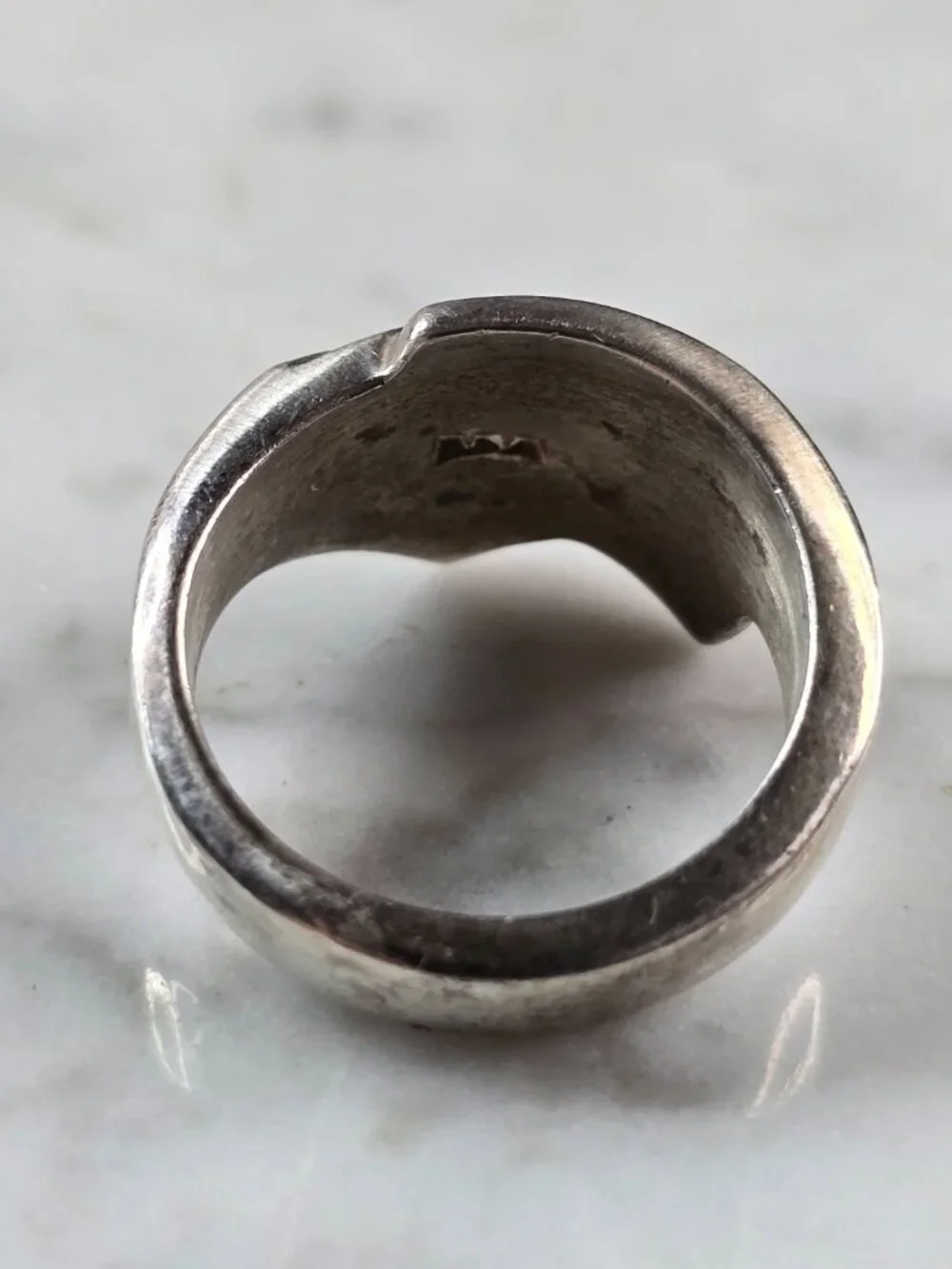 Womens Vintage Estate Sterling Silver Modernist Ring 9.5g E7983